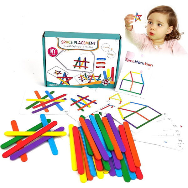 120 kappaletta Tangram-palapeliä lapsille, puiset palapelit, opetuspelit 3, 4, 5 ja 6-vuotiaille lapsille, Montessori-lelut, luovat interaktiiviset pelit H
