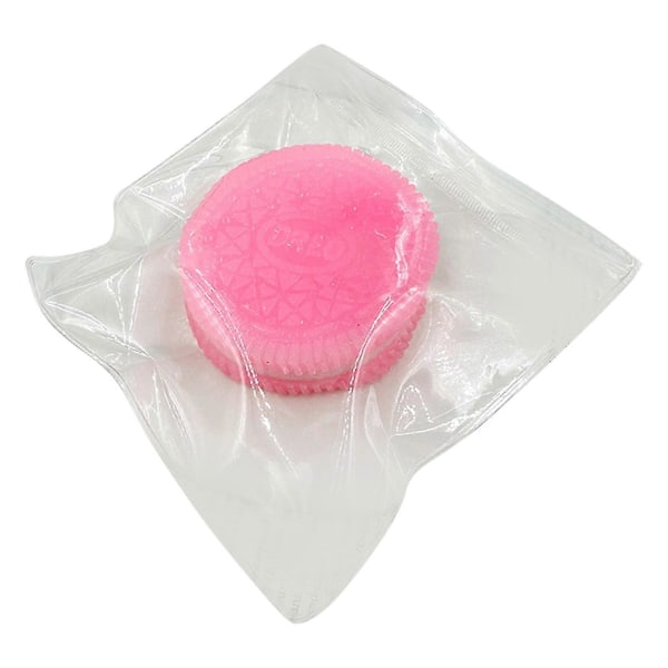 Blød Stressaflastende Legetøj, Stressaflastende Legetøj til Oreo Squishy, Ultra-Blød Decompression Venting Legetøj Pink