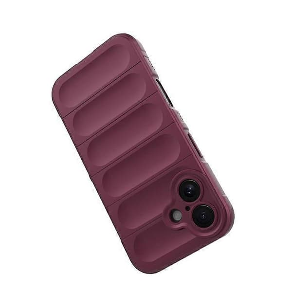 Kompatibel med iPhone 16 Plus-deksel Robust TPU Støtsikkert Mobiltelefondeksel WineRed