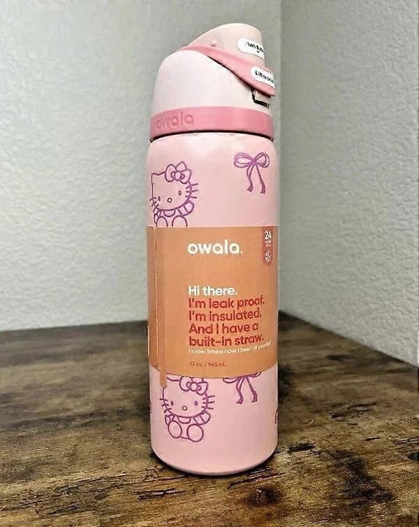 Owala x Hello Kitty Pink Rose Quartz Flaske 24oz/32oz B 32oz