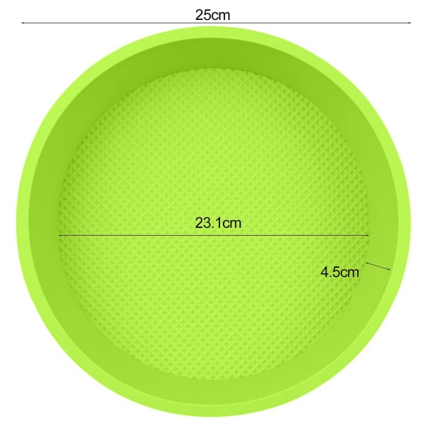 Rund silikonkakebakebrett Gjenbrukbar Ikke-klebrig ostekakepannebeskytter DIY-baketilbehør Dessertmousse Kakebakverk Kakeform Kjøkkentilbehør Green