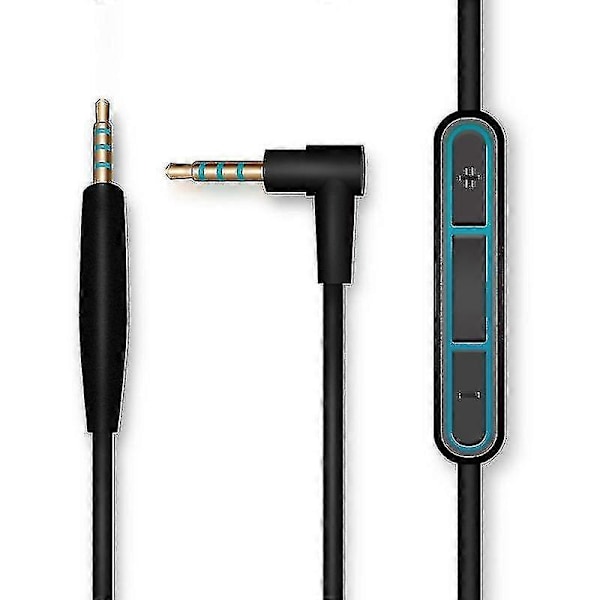 Udskiftningslydkabel til Bose Quietcomfort Qc25 Qc35 Oe2 Oe2i Ae2 1,2 meter - Sort