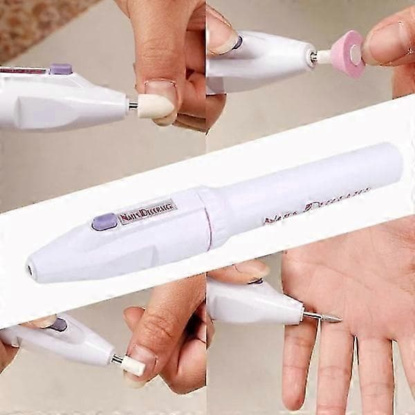 Elektrisk Nagelfil - 5x Huvuden Vit
