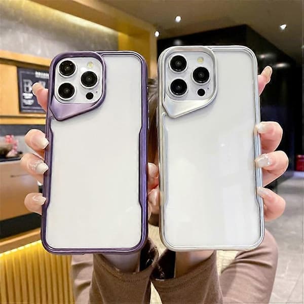 Kompatibel med iPhone 15 Pro-deksel PC+TPU Klart bakdeksel Støtsikker beskyttelse Telefondeksel Grey