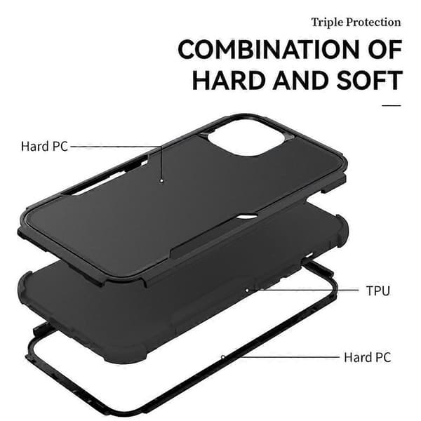Commuter TPU + PC Telefonfodral för iPhone 15 Black