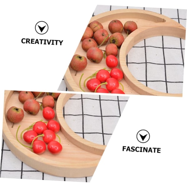 Månebakke Drikkebakke Lotus Blomster Dekor Appetizer Bakker Fad Bakke Hjemmeindretning Skrivebordsdekoration Dekoration til Hjemmeservering Bakke Hjemmetørret