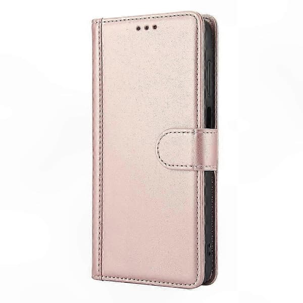 Läderfodral med \"Skin Feel\" för iPhone 7 Plus och 8 Plus Pink gold