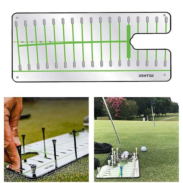 Golf Putting Alignment Speil Trening Treningshjelp Undervisningsutstyr Speil Pose Corrector For O