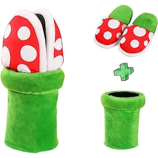 Mjuka tofflor för hemmet, kannibalblomsform, cosplay-skor för vuxna, tonåringar, kvinnor och män, hemtofflor, julklappar