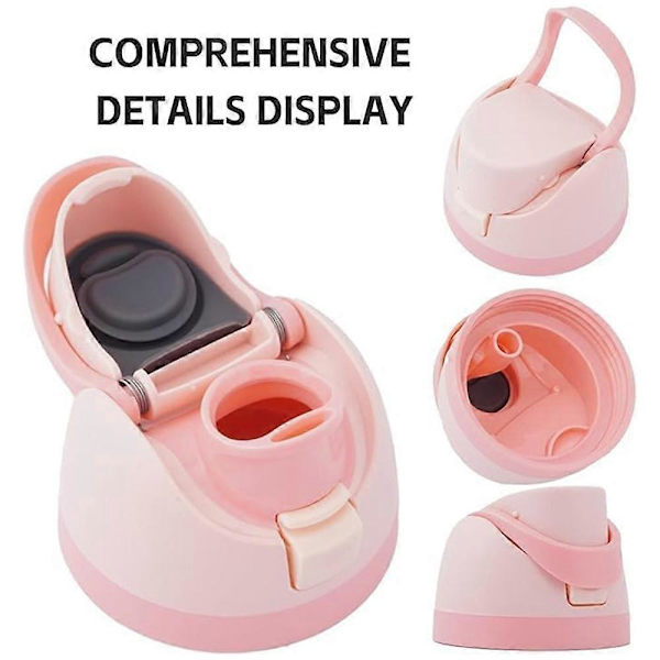 Reservedel til Owala Freesip, One-Touch vannflaske topplokk for Owala kopp, BPA-fri, lekkasjesikker Pink
