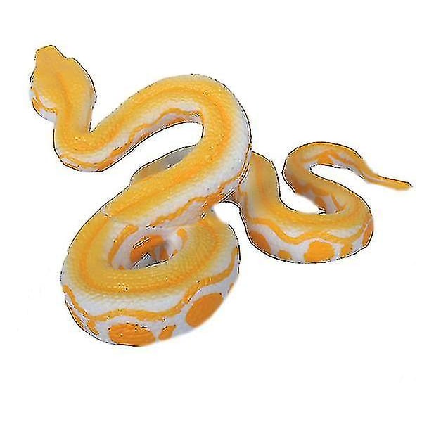 Realistisk falske slanger legetøj gummi slange figur Golden boa constrictor