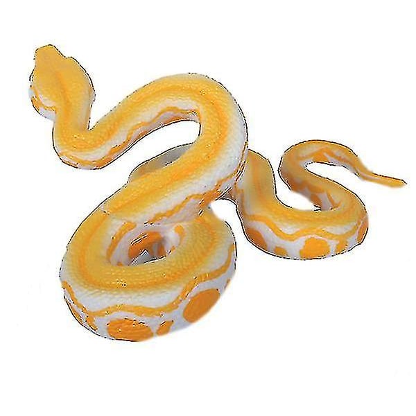 Realistiska falska ormar leksak gummi orm figur Golden boa constrictor