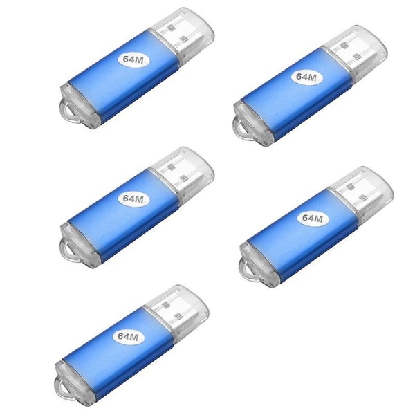 5x 64mb USB 2.0 Flash Memory Stick Thumb Drive PC kannettavan tietokoneen tallennustila Random color