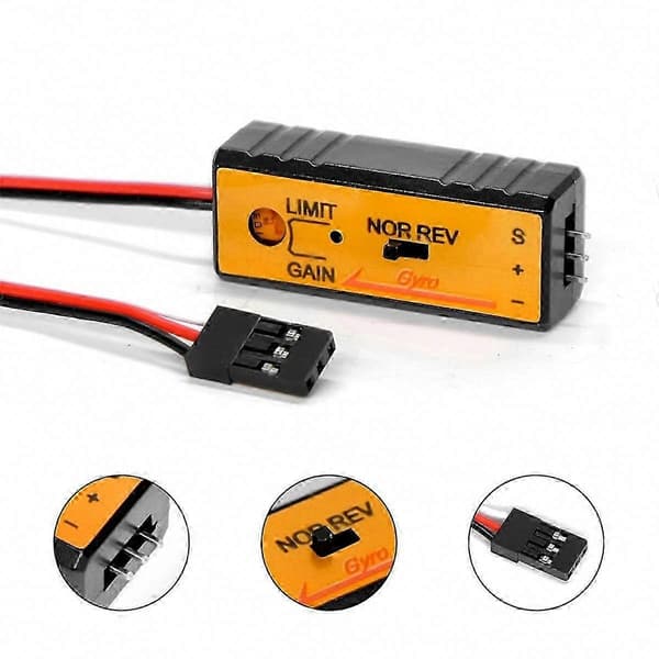 Minigyromodul for RC-driftkontroll i ultrakompakte biler og båter Black