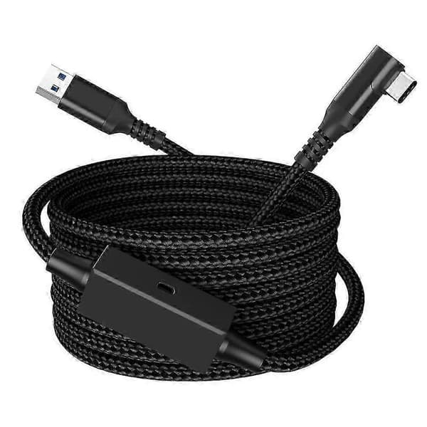 For Meta Quest 3 PICO 4 VR Datakabel 5m USB til Type-C PC Link Streaming Hurtigladekabel med Amp