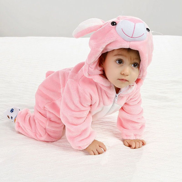 Söpö eläinpuku taapero vauva tyttö poika Halloween puku Fuzzy lämmin syksy talvi vaatteet Halloween lahjat rabbit L