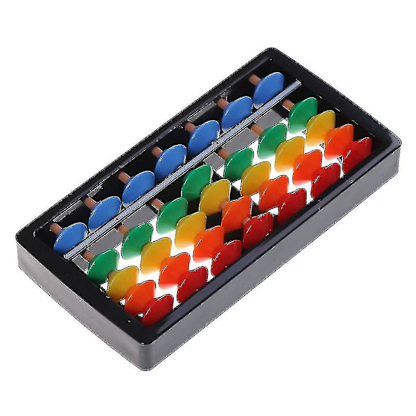 Mini Plast Abacus Aritmetikk 7 Siffer Barn Matematikk Abacus Leker