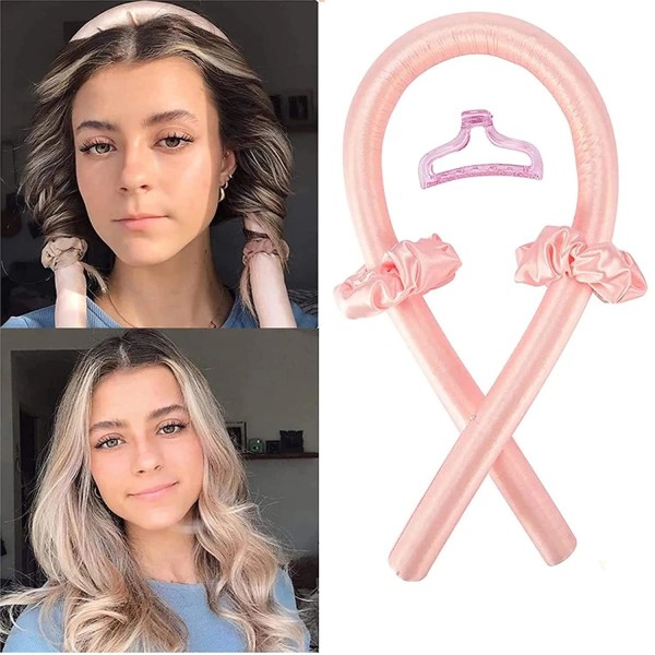 Lämpötön kiharrin, Heatless Curling, Kihara hiukset ilman lämpöä, Kit white