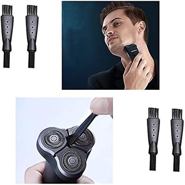 10 stk Elektrisk barbermaskin for menn Rengjøringsbørste Hårfjerner Barberhøvelerstatningsbørster - svart
