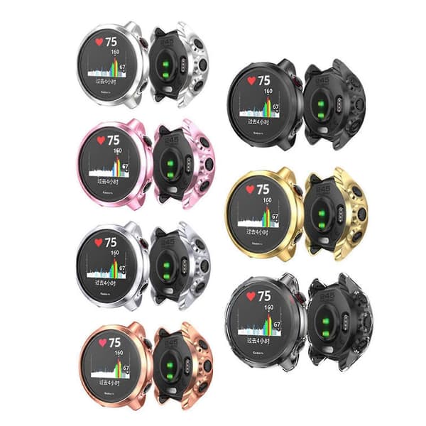 Anti-fallande TPU-klockfodral skyddsfodral för Garmin Forerunner 245/245m Grey