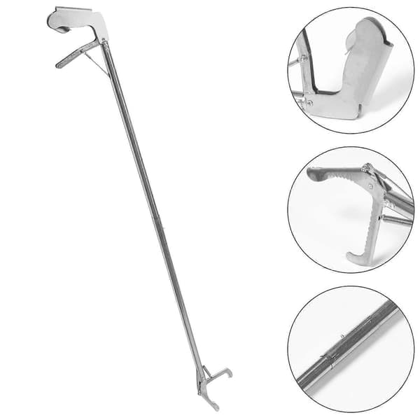 Ormfångarklämma i rostfritt stål Ormfångarverktyg Tång Hållbar ormfångare 120,00 x 12,50 x 2,00 cm Silver