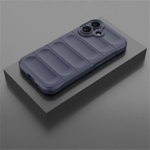 Kompatibel med iPhone 16 Plus-deksel Robust TPU Støtsikkert Mobiltelefondeksel DarkBlue