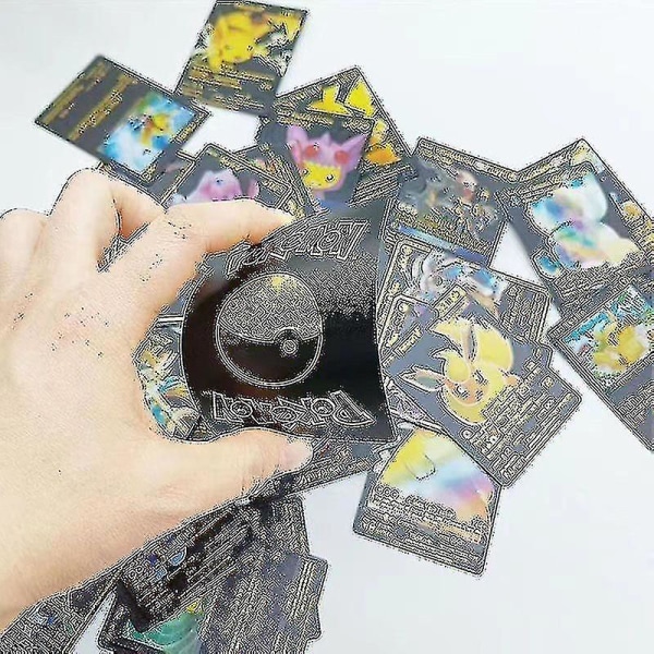 Pokmon Card Guld Og Sølv Folie Flash Card Engelsk Game Card Black Card