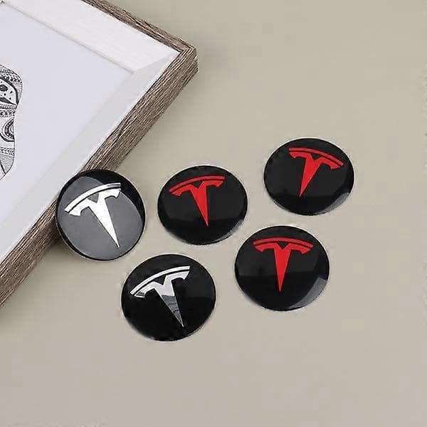 4-pack Hjulkapslar för Tesla Model 3 Y Tesla Tillbehör Silver Silver