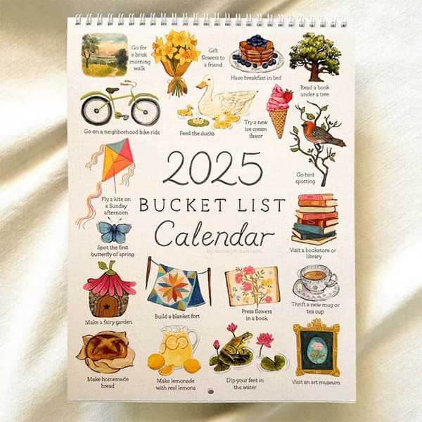 2025 Bucket List -kalenteri