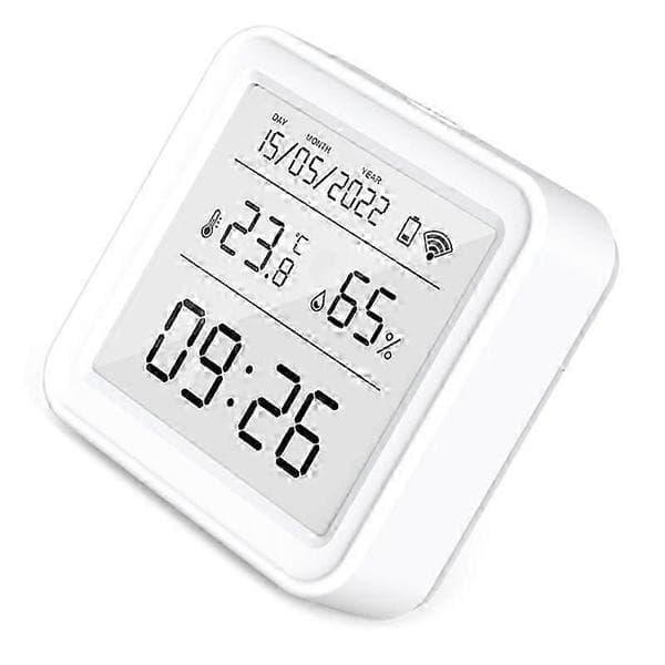 Tuya WIFI Temperatur Fugtighedssensor Indendørs Hygrometer Vit