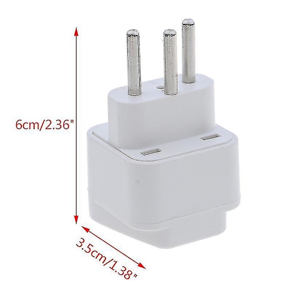 Universal UK/US/EU til Schweiz Schweiz AC Strømstik Rejseadapter Konvertere White