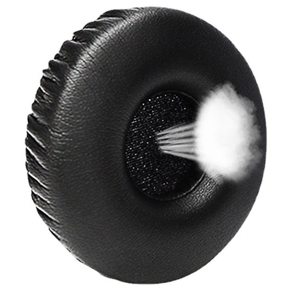 1 par for Jabra Revo Wireless On-eartooth Headset Vanlige protein lær øreputer erstatningsdeler Black