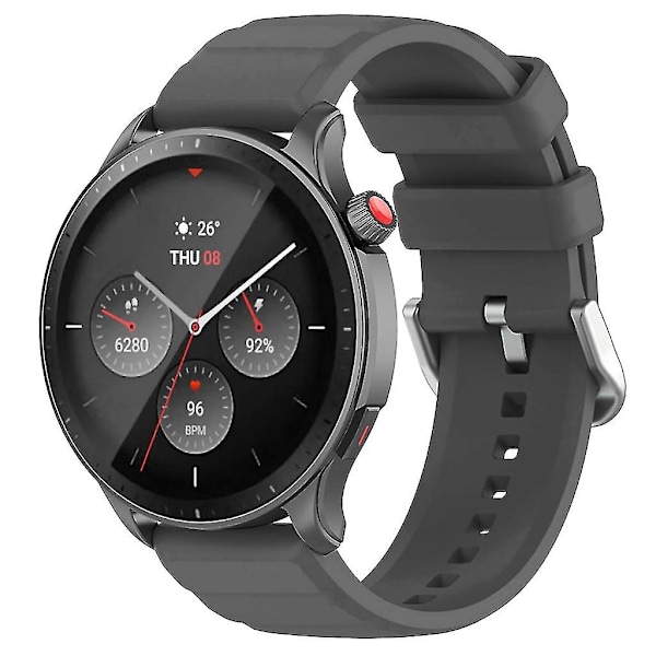Myk håndleddsreim for GTR 4 Sport Anti-ripesmartklokke stropp sløyfe-armbånd Gray