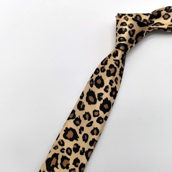 Herre Dame Formelt Slips i Trendy Leopard Design Polyester Langt Slips til Forretningsbegivenheder og Modefester Halstøj Style 5