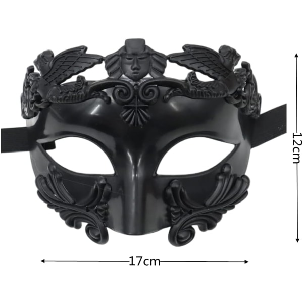 Maskerademaske romersk gresk mannsmaske venetiansk maske Halloween julemaske for fest Mardi Gras bryllupskarneval