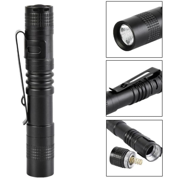 Led Penlight Lommelygte, 10 stk Mini Pen Lommelygte Taktisk Kraftig Lumen Penlight Lommelygte til camping, vandreture