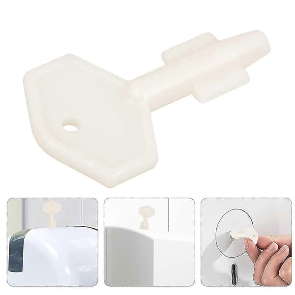 Papirdispenser Nøgle Plastik Nøgle Erstatning Papirhåndklædedispenser Nøgle Til Rullepapirhåndklædedispenser 4.50X2.00X0.50CM Vit