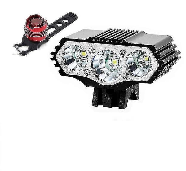 Cykellygte T6 Led (1 stk, sort)