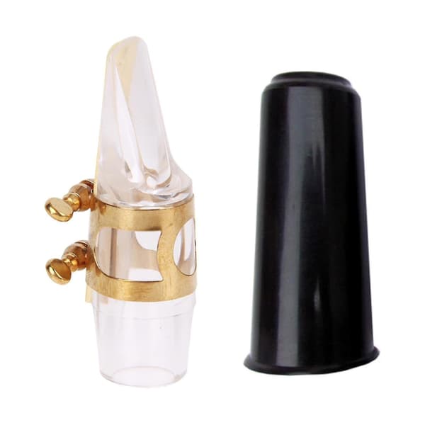 Altsaxofon Transparent Munstycke E Platt Kristallmunstycke Kit Set Med Lock/Klämma/Rörblad