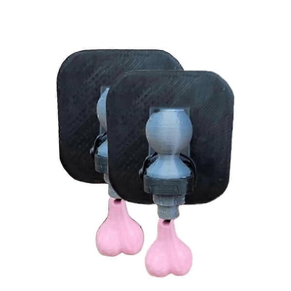Sjovt anhængertrækdæksel, 2024 Ny 3D Tiny Hitch med Tiny Nuts Trailer Hook Cover med Tiny Nuts Hook Cover 2 stk. Black