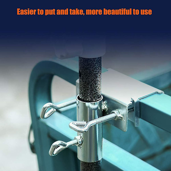 Justerbar Parasolholder - Rektangulær - Til Balkon & Terrasse