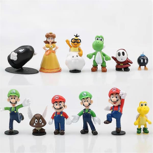 18 kpl Super Mario Action Figure -lelukoristelahja