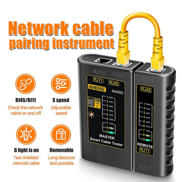 Aneng M469d Rj45 Kabel Lan Tester Nettverkskabel Tester Rj11 Rj12 Cat5 Utp Lan Kabel Tester Networki