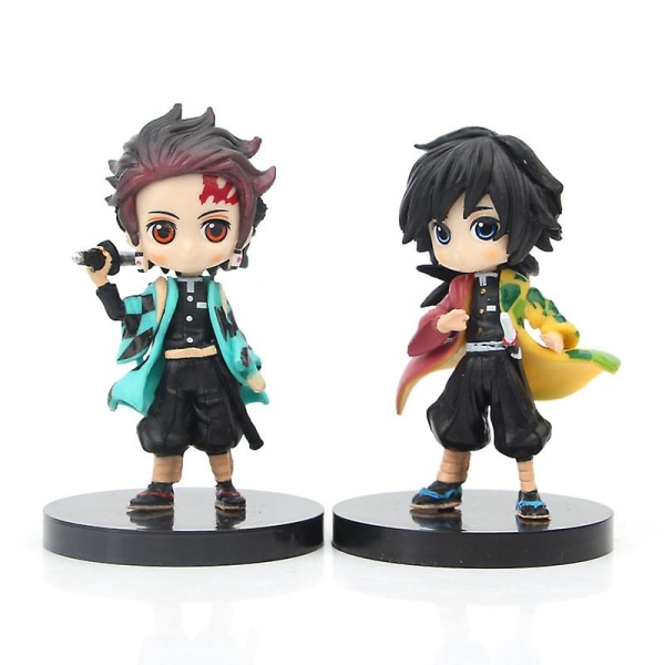 6kpl/ set Anime Demon Slayer Kimetsu No Yaiba Figuuri Q Posket Figuurilelut 6cm First Generation