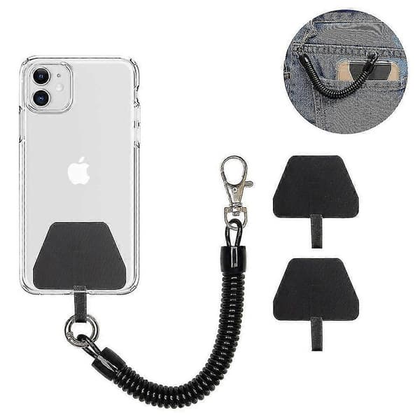Mobiltelefon Lanyard Tether med Patch, universell smarttelefon håndleddsstropp
