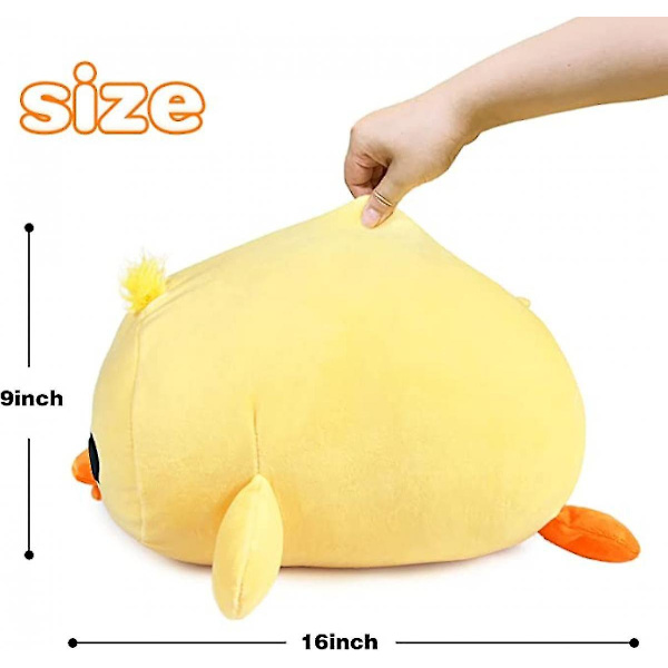 Giant Duck Plush Pillow 16 Inch Yellow Duck Plush Animal Extra stor kudde, bekväm och andas, gör inte ont i huden.