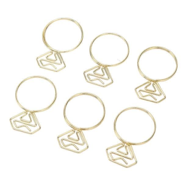 80 st Ringformade Gem Rostfria Kompatibla med Multifunktion Kompatibla med Multifunktion med Klar Box Kompatibla med Kontor Skola Guld Solid Solid Normal