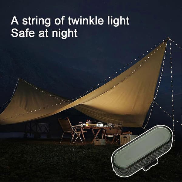 Campinglysstreng Utendørs Camping Atmosfærelampe med 2M Stripe Vanntett green 2PCS