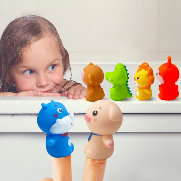 10 st gummifingerdockor för småbarn Finger Hands Partyleksaker för barn Vuxna Festgåvor Godispåsefyllmedel (Djur)