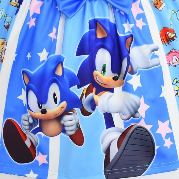 Sonic Klänning Flicka Flickor Rosett Klänning 120